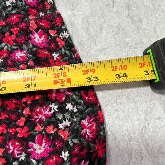 Torrid Women’s Pink Multicolor Floral Flannel Harper Roll Tab Top Size 1 X - Picture 14 of 15